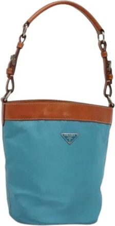 Prada Pre-owned Nylon prada-bags - Dames - Vintage Tas - Blauw - ONE Size - Nylon - Vintage