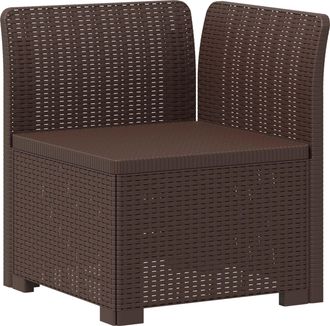 vidaXL Sill&oacute;n Individual De Jard&iacute;n Apariencia De Ratan Pp Marr&oacute;n Vidaxl