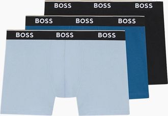 HUGO BOSS Mens Boss Black BOSS 3 PACK BOXER LIGHT BLUE - Size: 32/34
