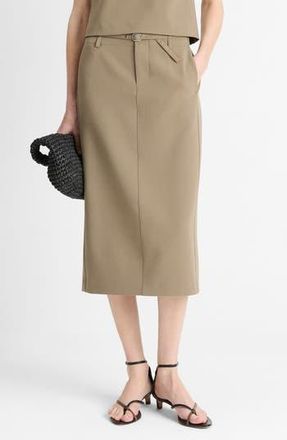 Vince Belted Pencil Skirt in Oak Moss at Nordstrom Rack, Size 00