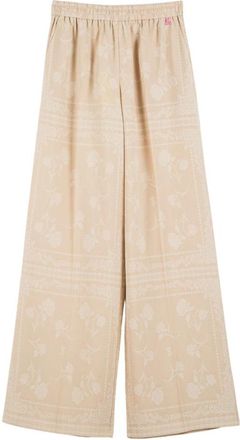 Twinset Wijde broek - Dames - Wijde Broeken - Beige - S - Broeken