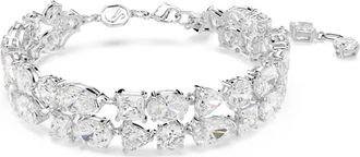 Swarovski Unisex Mesmera Armband Wit Gerhodineerd 5669927 - unisex - Armbanden - Grijs - ONE Size - Accessoires