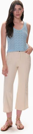 Rebecca Taylor Hannah Pointelle Tank in Seafoam at Nordstrom, Size Medium