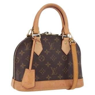 Louis Vuitton Pre-owned Monogram Mini Hand Bag - Dames - Pre-owned - Bruin - Maat: ONE Size Leer