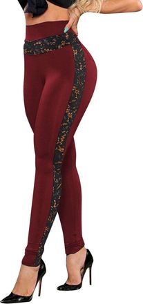 Generic Womens Yoga Pants Tummy Control Joggers Trousers Women Lace High Waisted Soft Leggings Elastic Comfortable Casual Yoga Pants Teal Yoga Pants with Pock