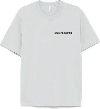 Sunflower Heldere Blauwe Logo Print T-shirts en Polos - Heren - T-shirts - Blauw - 2XL - Tops