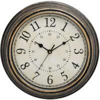 OEM Reloj De Pared De Cuarzo Vintage, 30 Cm, Tictac Silencioso, N&uacute;meros Grandes Y