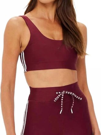 The Upside Womens Oxford Harley Scoop Bra In Merlot