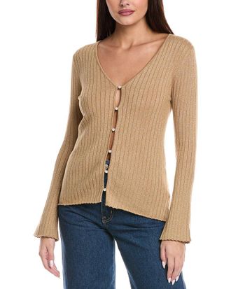 Majestic Filatures Metallic Rib Cardigan