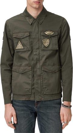 John Varvatos Kade Patch Field Jacket in Dark Olive at Nordstrom, Size 44