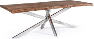 BIZZOTTO Bizzotto - Tavolo Arkansas rettangolare, con gambe, in legno dacacia da 220 cm