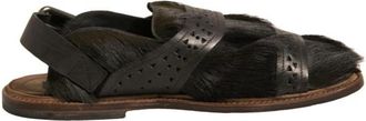 Dolce & Gabbana Luxe Haar Kalfs Sandalen Model - Heren - Sandalen - Groen - 44 EU - Leer - Schoenen