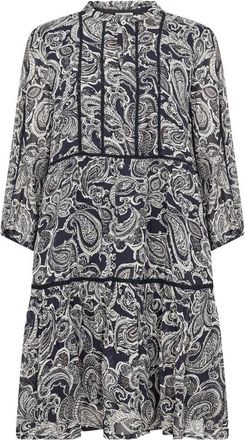 Part Two Midnight Paisley Print Jurk - Dames - Korte kleedjes - Veelkleurig - 2XS - Kleedjes