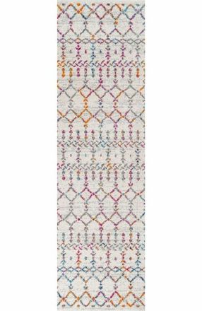 Jonathan Y Designs Moroccan HYPE Boho Vintage Diamond Area Rug in Ivory/multi at Nordstrom, Size 2Ft 0In X 8Ft 0In