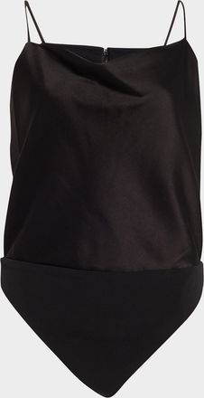 Alice & Olivia Harmon Satin Bodysuit