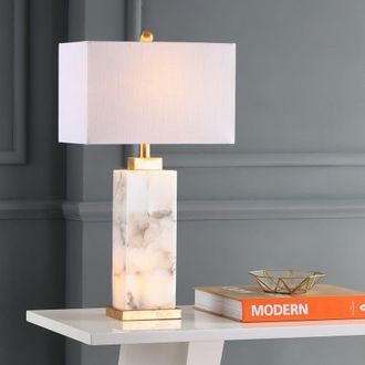 Jonathan Y Designs Elizabeth 27.5 Alabaster LED Table Lamp