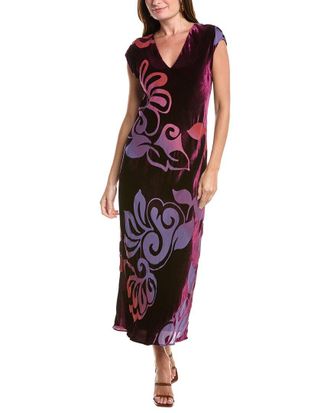 Johnny Was Petite Toto Bias Silk-Blend Maxi Dress