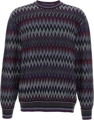 Missoni Blue Zigzag pattern sweater