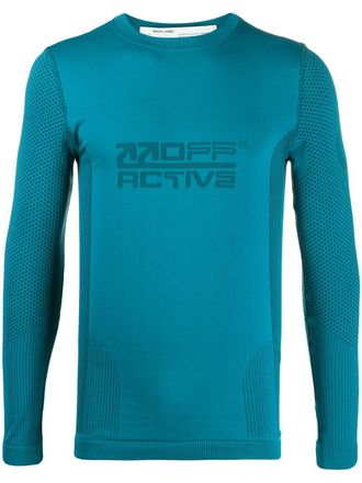 Off-white Active running top - men - Polyamide - M - Blue