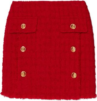 Versace Tweed rok - Dames - Korte rokken - Rood - S - Tweed - Rokken