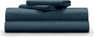 Pillow Guy Classic Cool & Crisp 100% Cotton Percale 4-Piece Sheet Set in Pg Blue at Nordstrom Rack, Size Full