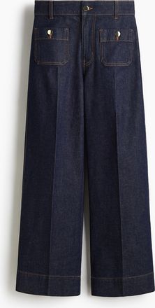 H&M Wide High Ankle Jeans - Blue
