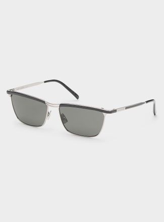 Saint Laurent Silver rectangular sunglasses