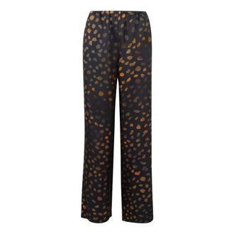 Nanushka Wide Trousers, female, Multicolor, Size: XS Fluid Silk Trousers with Moonlight Print