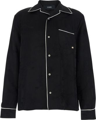 Amiri Black Regular Embroidered Shirt