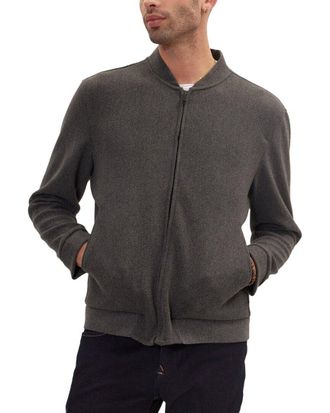 Ron Tomson Relaxed Unlined Varsity Zipper Jacket