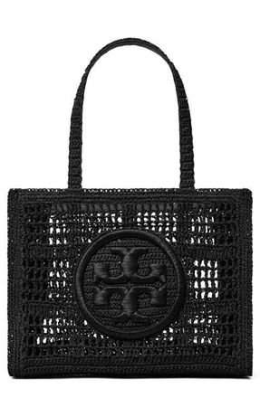 Tory Burch Ella Small Hand Crochet Tote in Black at Nordstrom