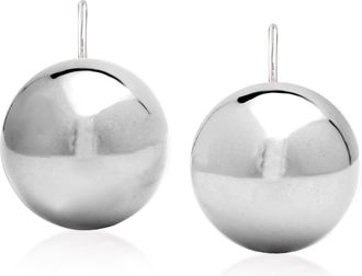 Ross-Simons Italian 18mm Sterling Silver Big Bead Drop Earrings