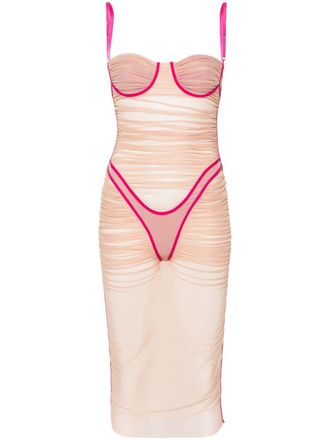 Diesel D-Haily midi-jurk met bustiere - Beige