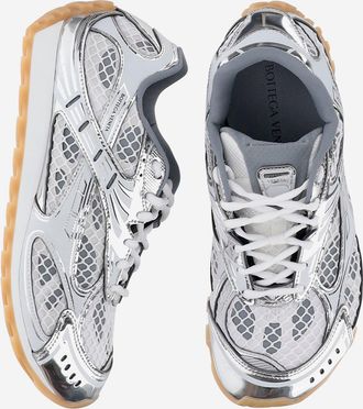 Bottega Veneta Mens Sneakers Orbit Silver Polyurethane Trainers