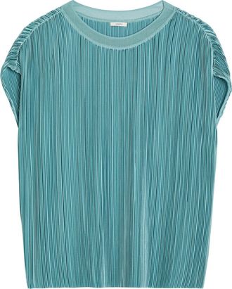 Joseph Cedre Pleated Satin top - Light Blue - 44 (UK16 / XL)