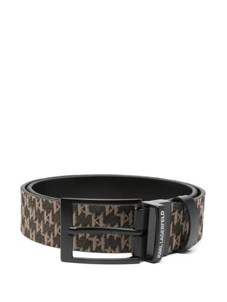 Karl Lagerfeld logo buckle belt - Beige