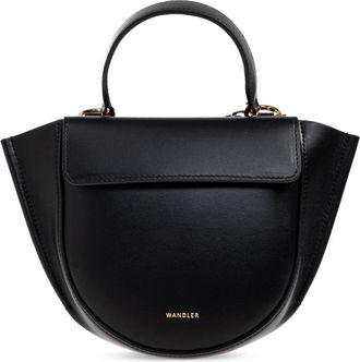 Wandler Tassen, Dames, Zwart, ONE Size, Leer, Hortensia Piccola Handtas