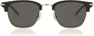 Montblanc Unisex Sunglasses in Black and Silver Metal - One Size