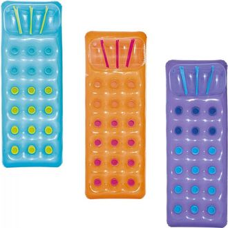 Trade Shop Trade Shop - Materassino Gonfiabile Con Cuscino 18 Buchi 188x71 Cm 3 Colori Estate Piscina Mare 43015