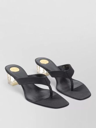 Saint Laurent satin thong mules