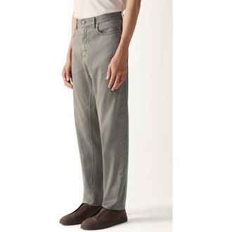 Ermenegildo Zegna Slim Fit Jeans in Dark Taupe at Nordstrom, Size 40