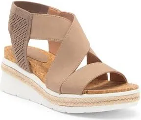 Adrienne Vittadini Carri Platform Wedge Sandal in Lt Taupe-Bs at Nordstrom Rack, Size 9.5