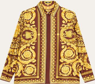 Versace Barocco Print Silk Shirt