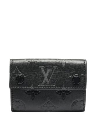 Louis Vuitton Discovery debossed-monogram leather wallet - Black