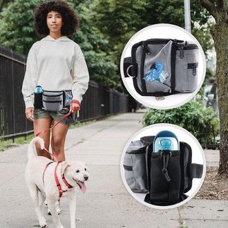 OEM Ri&ntilde;onera Para Adiestramiento De Mascotas, Bolsa Ajustable Para Adiestramiento Y Paseos Caninos, Tallas Grandes, Gris