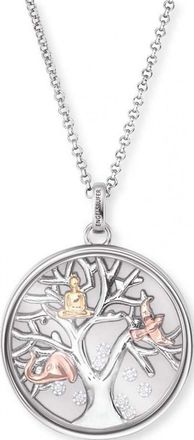 Engelsrufer Womens ERN-FLYTREE-ZI-TRI Ladies Tree of Life Necklace Silver Sterling - One Size
