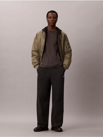Calvin Klein Jeans Calvin Klein Mens Premium Terry Wide Leg Pants - Black - 2XL