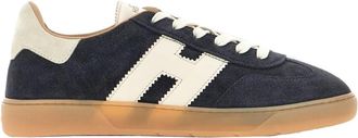 Hogan Coole Lage Sneakers - Heren - Sneakers - Blauw - 44 1/2 EU - Leer - Schoenen