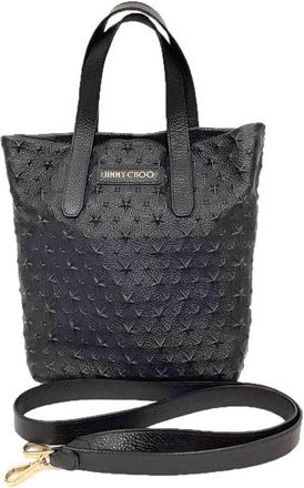 Jimmy Choo London Leather Shoulder Bag Tote Bag (Pre-Owned)