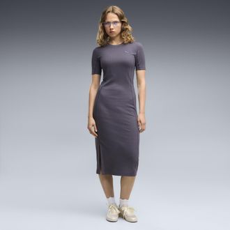 Puma Vestito slim a coste HER da donna, Abbigliamento, Grigio, XXL